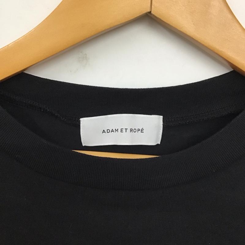 アダムエロペ ADAM ET ROPE カットソー 半袖 FREE 無地 黒 / ブラック / レディース USED 古着 中古 10129508