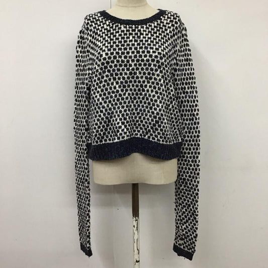 アバクロンビーアンドフィッチ ABERCROMBIE&FITCH ニット、セーター 長袖 クロップド丈 M  黒 / ブラック / X 白 / ホワイト / X 緑 / グリーン /  レディース USED 古着 中古 10116736