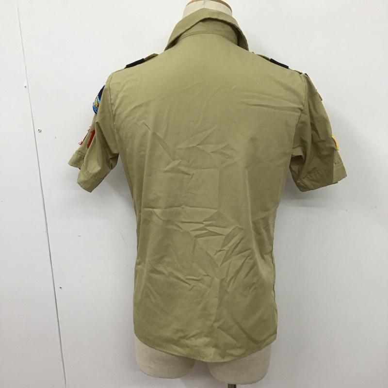 古着 USED シャツ、ブラウス 半袖 半袖シャツ カラーシャツ 半袖カットソー ボーイスカウトシャツ L ロゴ、文字 ベージュ / ベージュ /  メンズ USED 古着 中古 10109845