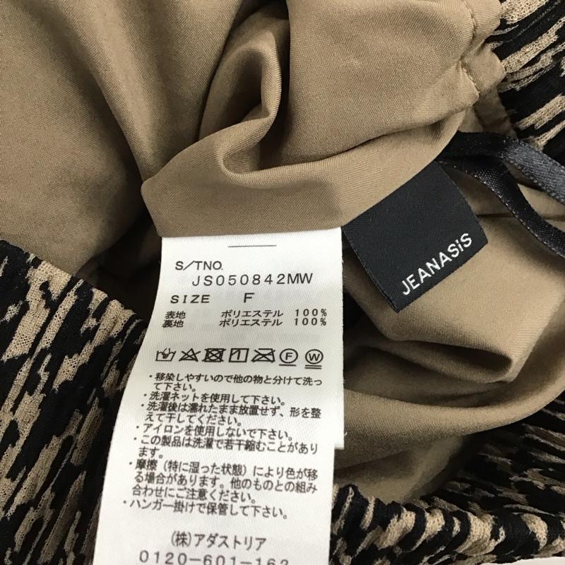ジーナシス JEANASIS パンツ ワークパンツ、ペインターパンツ ワイドパンツ カジュアルパンツ ワークパンツ FREE 総柄 黒 / ブラック / X 茶 / ブラウン / レディース USED 古着 中古 10135099