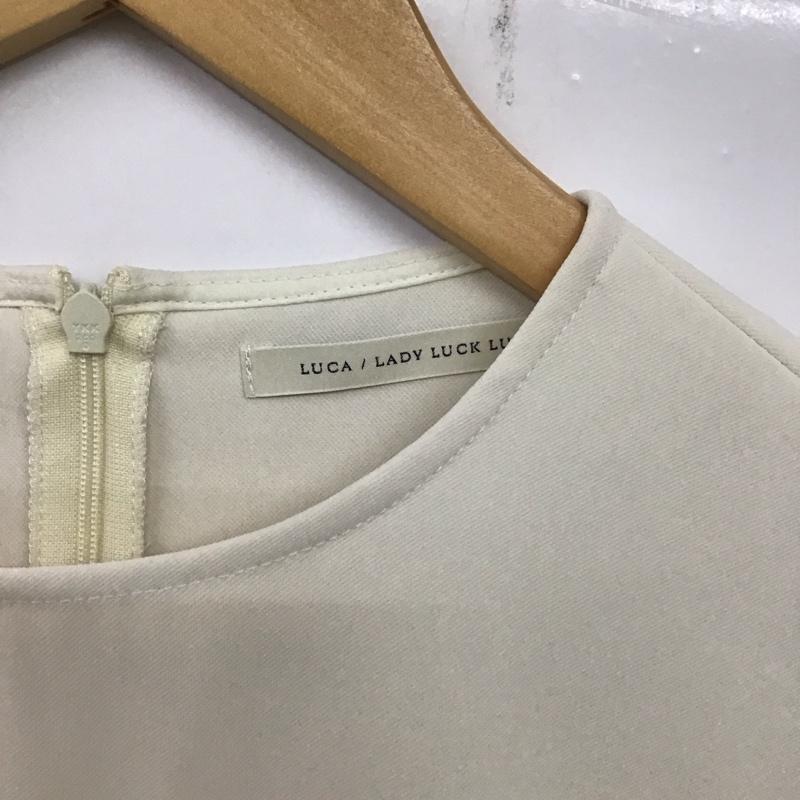 ルカ/レディラックルカ LUCA/LADY LUCK LUCA カットソー 七分袖 無地 オフホワイト / オフホワイト / レディース USED 古着 中古 10139365