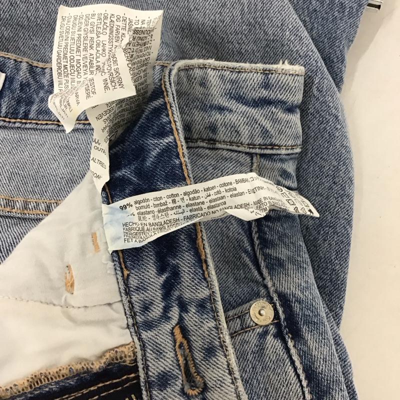 ザラ ZARA スカート ひざ丈スカート デニムスカート M 無地 水色 / ライトブルー / レディース USED 古着 中古 10137163