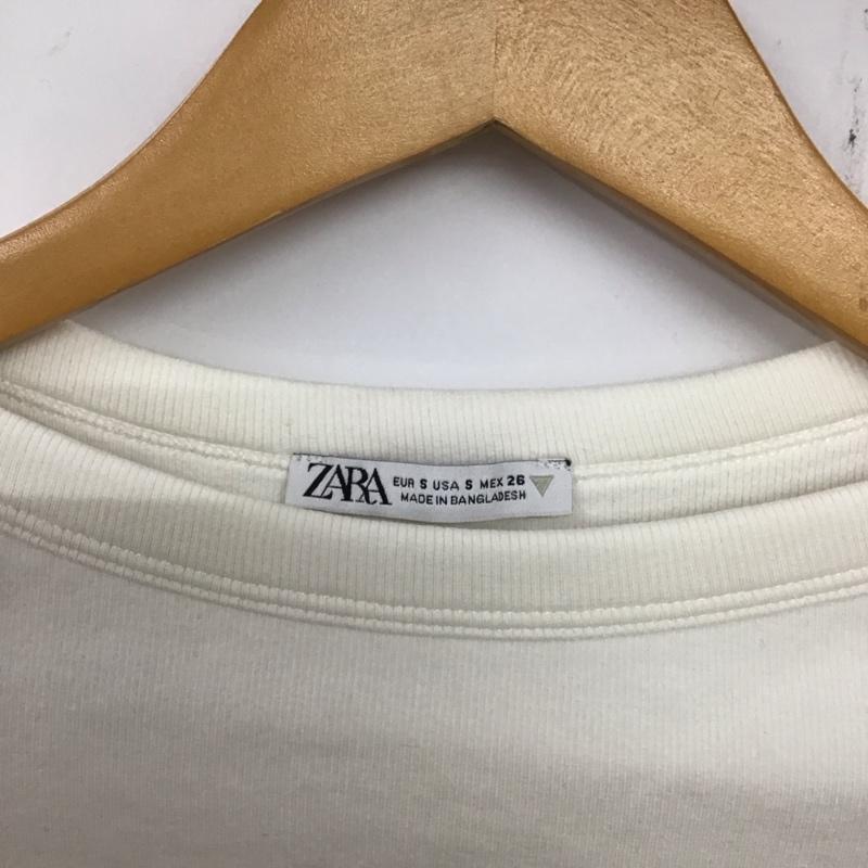 ザラ ZARA Tシャツ 長袖 S 無地 白 / ホワイト / レディース USED 古着 中古 10136518
