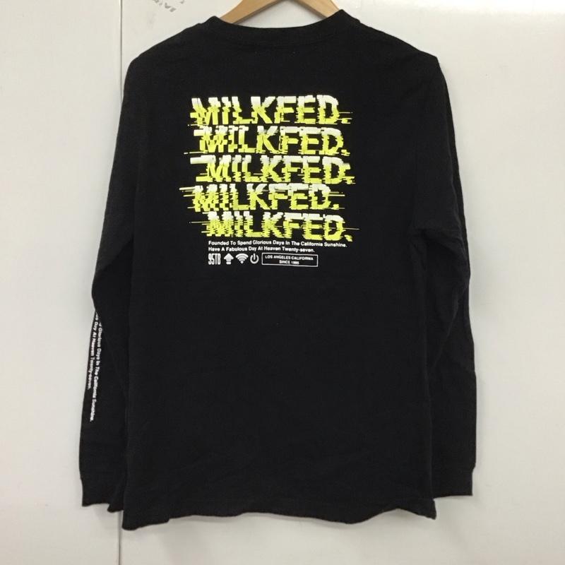 ミルクフェド MILKFED. カットソー 長袖 長袖カットソー プリントカットソー クルーネック プリント 黒 / ブラック / レディース USED 古着 中古 10129538