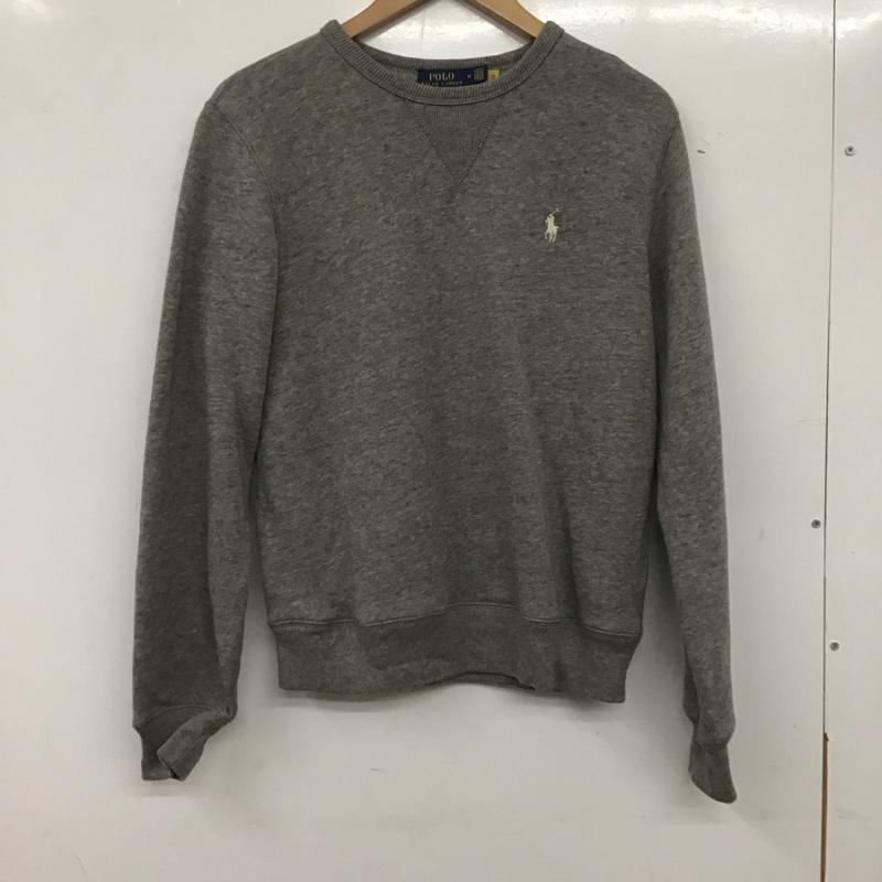 ポロラルフローレン POLO RALPH LAUREN トレーナー 長袖 長袖トレーナー スウェット クルーネック プルオーバー M ロゴ、文字 灰 / グレー / レディース USED 古着 中古 10138833