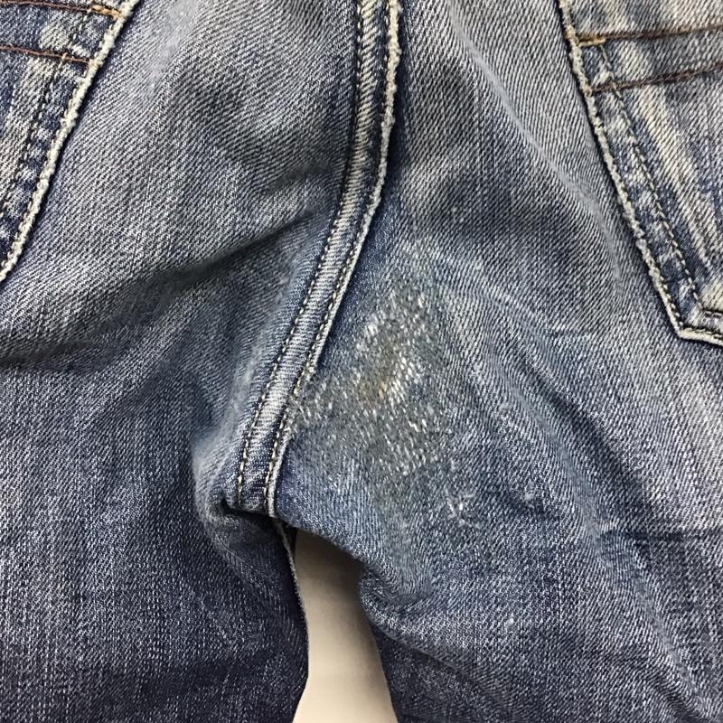 ディーゼル DIESEL パンツ デニム、ジーンズ デニムパンツ ストレートパンツ ワイドパンツ カジュアルパンツ 32インチ ダメージ加工 インディゴ / インディゴ /  メンズ USED 古着 中古 10122035