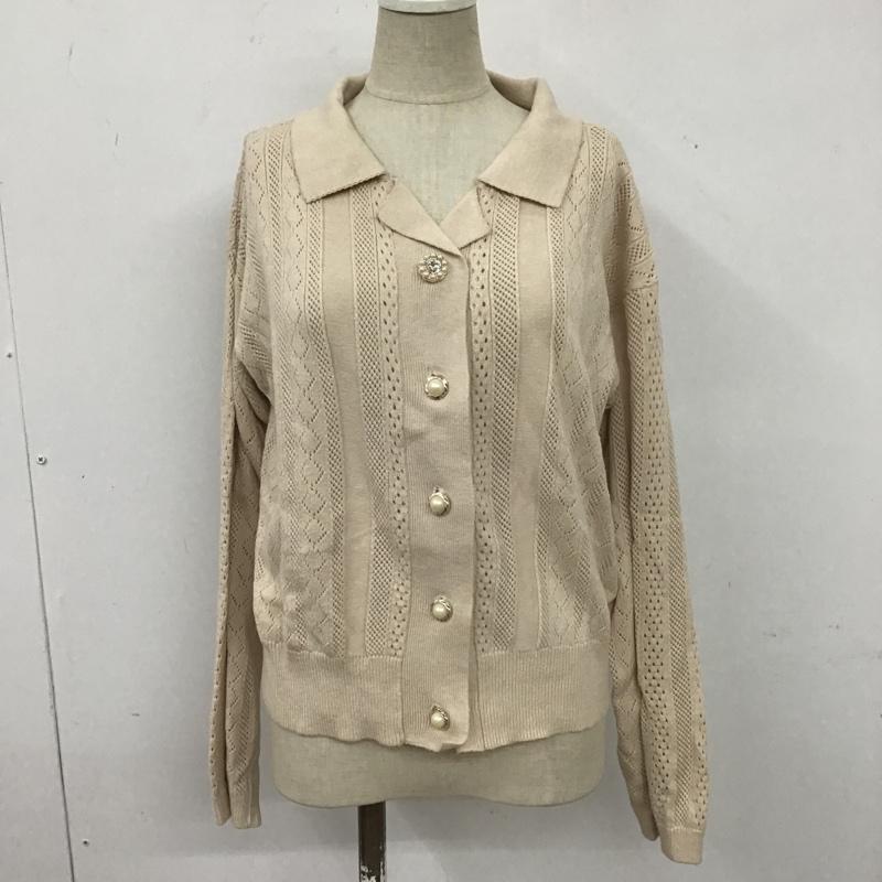 マジェスティックレゴン MAJESTIC LEGON カーディガン 長袖 M 無地 ベージュ / ベージュ / レディース USED 古着 中古 10105765