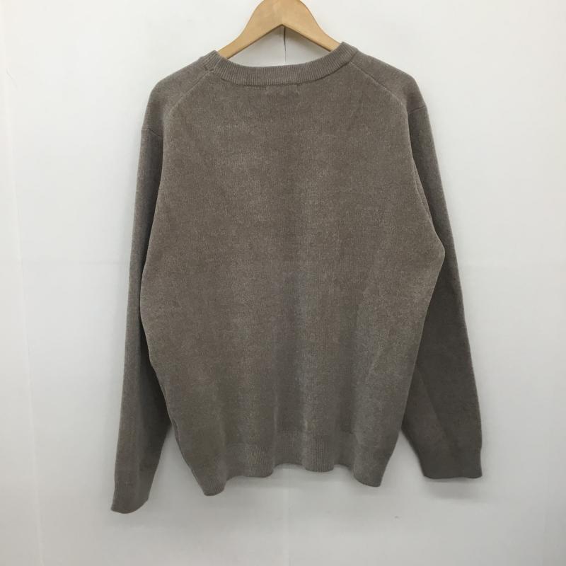 グローバルワーク GLOBAL WORK ニット、セーター 長袖 L ロゴ、文字 茶 / ブラウン / レディース USED 古着 中古 10138248