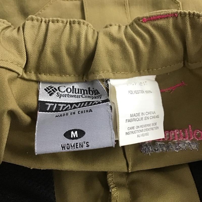 コロンビア Columbia パンツ ショートパンツ アウトドア M ロゴ、文字 ベージュ / ベージュ / レディース USED 古着 中古 10146374