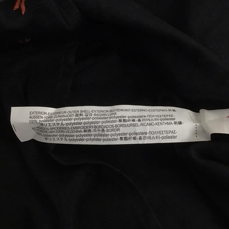 ザラベーシック ZARA BASIC カットソー 長袖 M 刺繍 黒 / ブラック / レディース USED 古着 中古 10124796