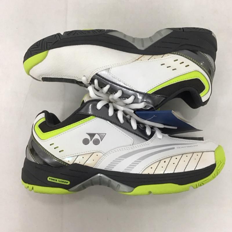 ヨネックス YONEX スニーカー スニーカー テニスシューズ パワークッション SHT-205D 24cm 箱有 24.0cm ロゴ、文字 白 / ホワイト / X 黒 / ブラック / X 黄 / イエロー / レディース USED 古着 中古 10135354