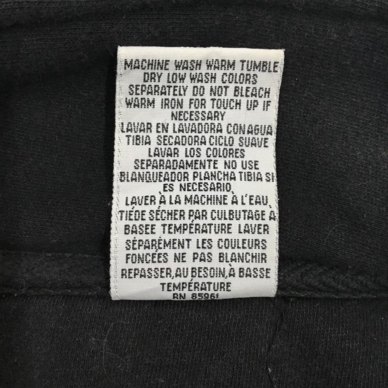 古着 USED トレーナー 長袖 長袖トレーナー スウェット ジップアップネック リブスウェットカットソー L ロゴ、文字 黒 / ブラック /  メンズ USED 古着 中古 10120694