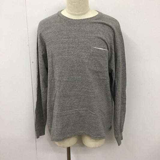 キャプテン サンシャイン Kaptain Sunshine カットソー 長袖 長袖カットソー クルーネックカットソー ロングスリーブカットソー ポケットTシャツ 38 無地 灰 / グレー /  メンズ USED 古着 中古 10113632