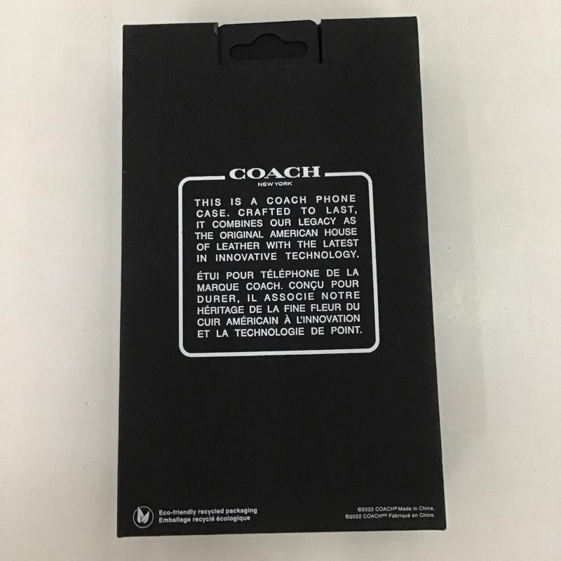 コーチ COACH ファッション小物 ファッション小物 CIPH-136-BLKEB iPhoneケース 手帳型 iPhone 14 Plus Folio Case ロゴ、文字 黒 / ブラック / メンズ USED 古着 中古 10123080