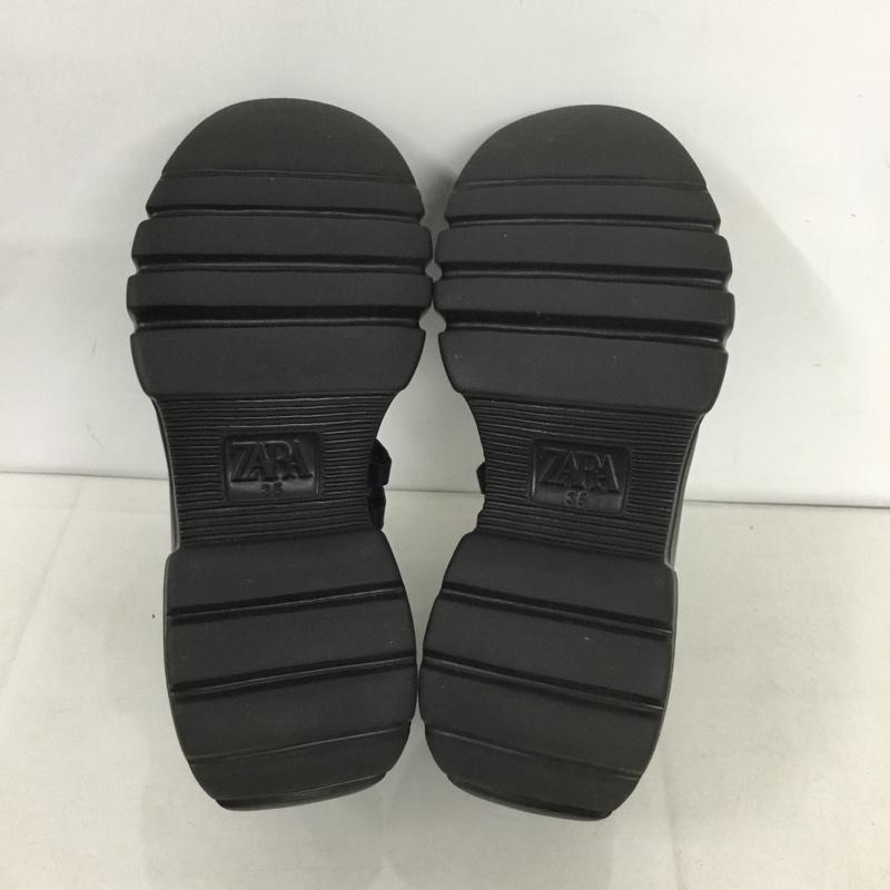 ザラ ZARA カジュアルシューズ カジュアルシューズ 5804 510 800 メリージェーン バレエシューズ 厚底 EU35 無地 黒 / ブラック / レディース USED 古着 中古 10138108
