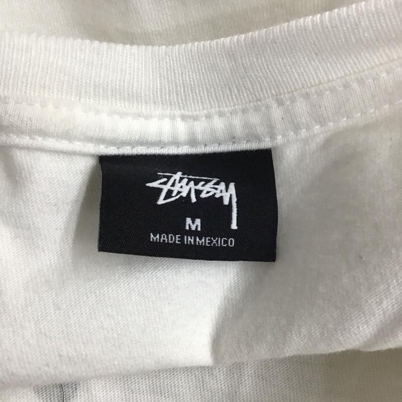 ステューシー STUSSY Tシャツ 半袖 半袖カットソー プリントTシャツ クルーネックカットソー M ロゴ、文字 白 / ホワイト / メンズ USED 古着 中古 10107987