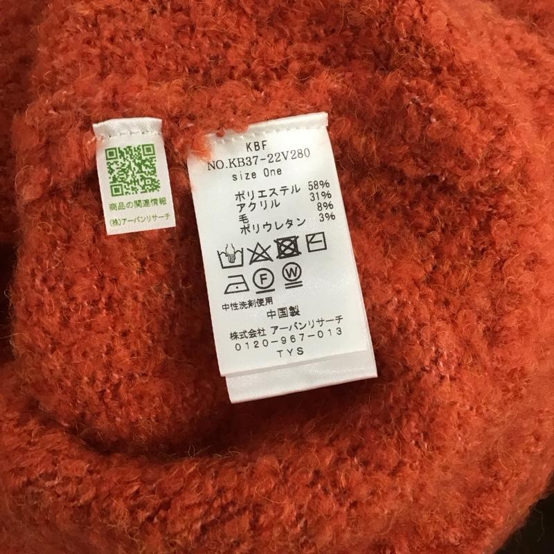 ケービーエフ KBF カーディガン 長袖 KB37-22V280 シャギーBIGニットカーディガン ONE SIZE 無地 橙 / オレンジ / レディース USED 古着 中古 10146974