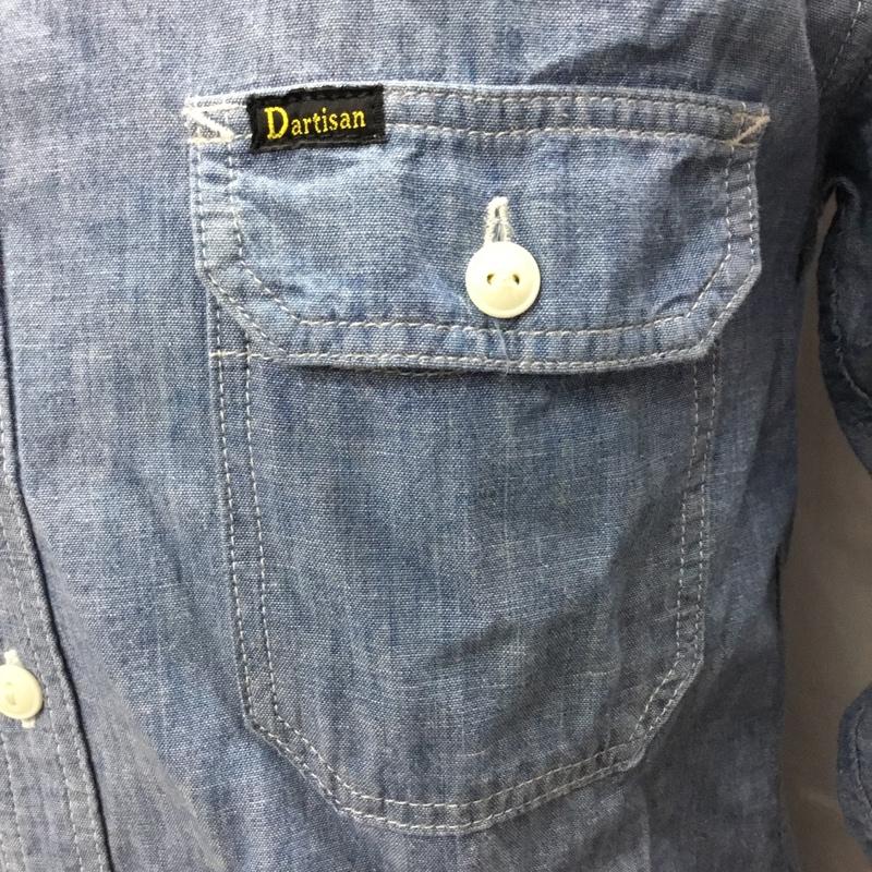 ステュディオ・ダ・ルチザン STUDIO D ARTISAN シャツ、ブラウス 長袖 長袖シャツ カラーシャツ ポケットシャツ 長袖カットソー M 無地 インディゴ / インディゴ /  メンズ USED 古着 中古 10112294