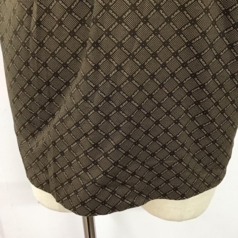 ダンヒル DUNHILL ポロシャツ 半袖 M 総柄 茶 / ブラウン / メンズ USED 古着 中古 10128260