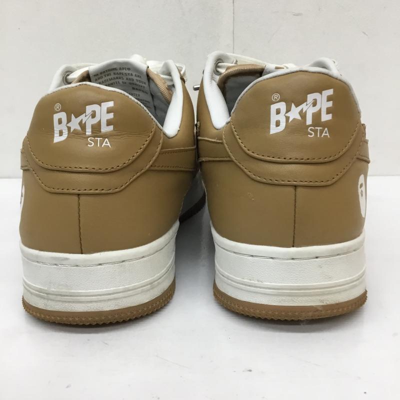 アベイシングエイプ A BATHING APE スニーカー スニーカー 1I70191007 27.5cm ロゴ、文字 茶 / ブラウン / X 白 / ホワイト / メンズ USED 古着 中古 10137812