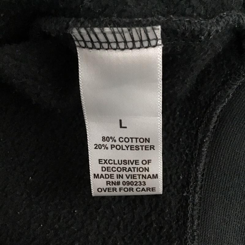 エッセンシャルズ ESSENTIALS トレーナー 長袖 長袖トレーナー スウェット クルーネック リブスウェットカットソー L ロゴ、文字 黒 / ブラック / メンズ USED 古着 中古 10123145