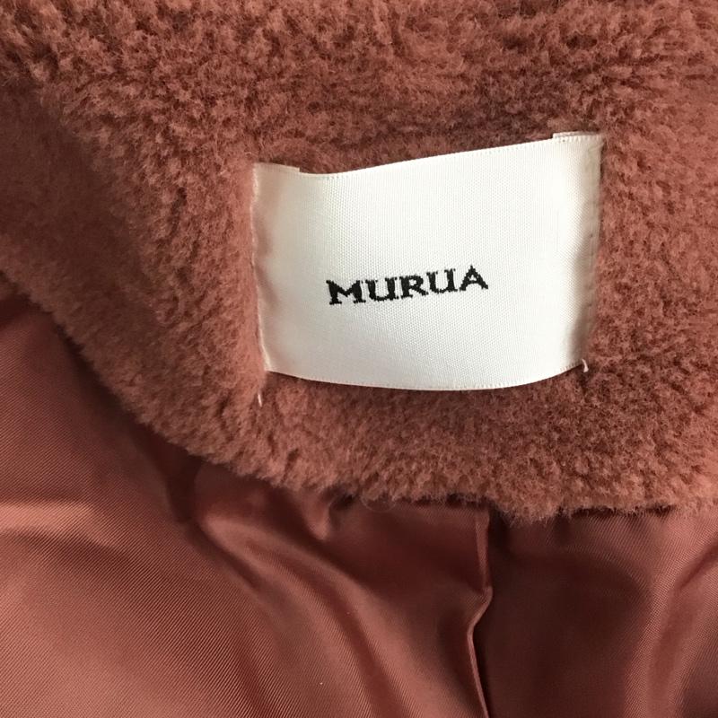 ムルーア MURUA コート コート一般 ロングコート ロングジャケット ノーカラージャケット アウター M 無地 桃 / ピンク / レディース USED 古着 中古 10123699