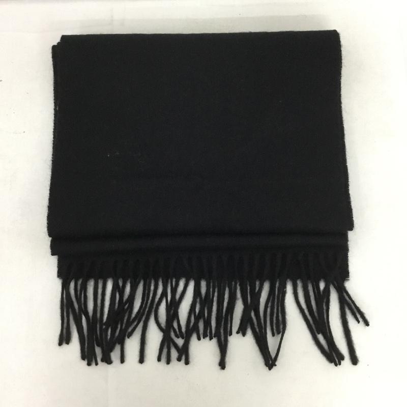 ポールスミス Paul Smith マフラー マフラー LBCOMPW12 ウール フリンジ ロゴ、文字 黒 / ブラック / メンズ USED 古着 中古 10137859