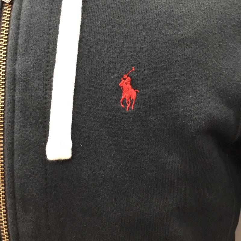 ポロバイラルフローレン Polo by RALPH LAUREN パーカー 長袖 長袖パーカー フード付きパーカー ジップアップパーカー トレーナー S ロゴ、文字 黒 / ブラック / メンズ USED 古着 中古 10112308
