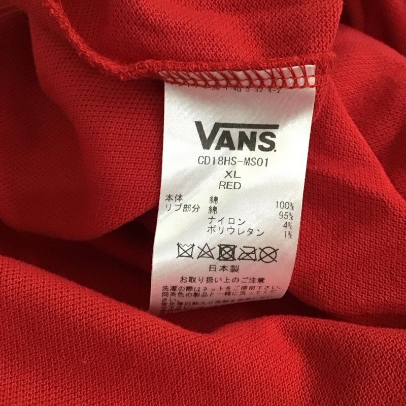 バンズ VANS ポロシャツ 半袖 CD18HS-MS01 ボックスロゴ タグ付き XL ロゴ、文字 赤 / レッド / メンズ USED 古着 中古 10114627