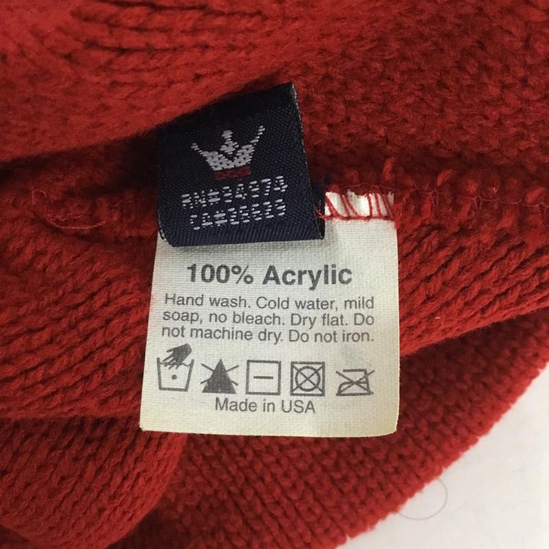 ステューシー STUSSY 帽子 ニット帽 90年代 USA製 ロゴ、文字 赤 / レッド / X 灰 / グレー / メンズ USED 古着 中古 10137142