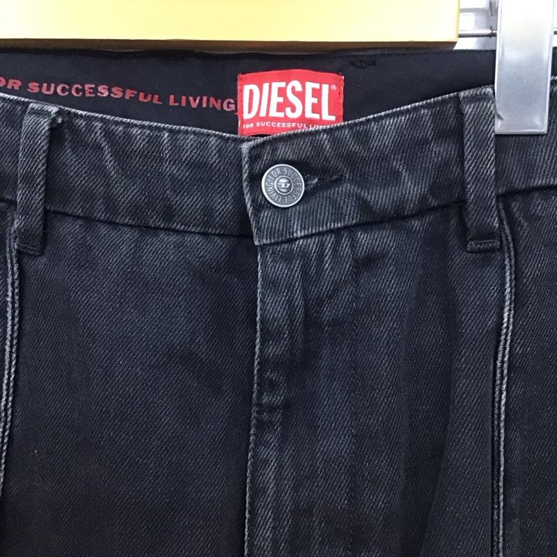 ディーゼル DIESEL パンツ デニム、ジーンズ デニムパンツ ワイドパンツ カジュアルパンツ 36インチ 無地 黒 / ブラック / メンズ USED 古着 中古 10131151