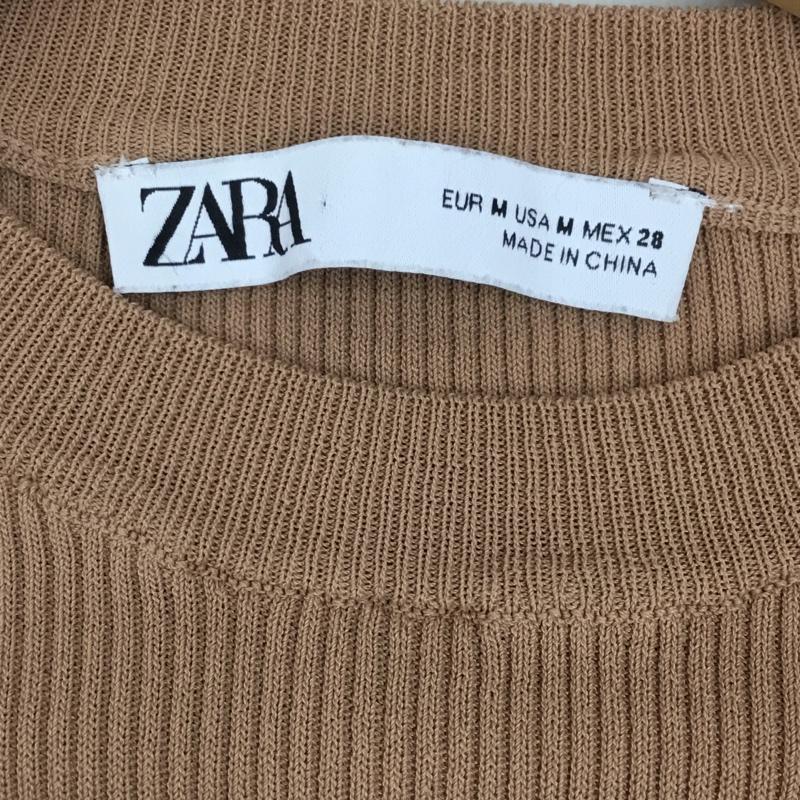 ザラ ZARA カットソー 長袖 M 無地 ベージュ / ベージュ / レディース USED 古着 中古 10121993