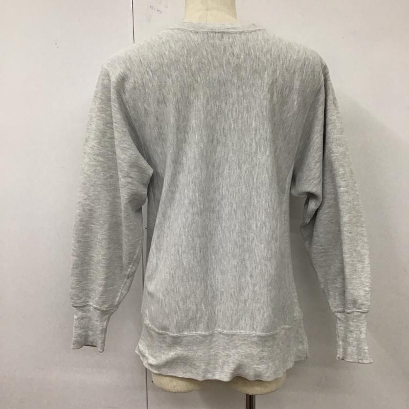 チャンピオン Champion トレーナー 長袖 長袖トレーナー スウェット クルーネック リブスウェットカットソー 90s トリコタグ ミシガン L ロゴ、文字 灰 / グレー /  メンズ USED 古着 中古 10120636