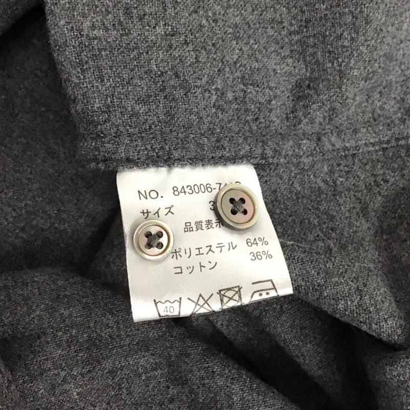ノーアイディ NO ID. シャツ、ブラウス 長袖 長袖シャツ 無地シャツ カラーシャツ 3 無地 灰 / グレー / メンズ USED 古着 中古 10142405