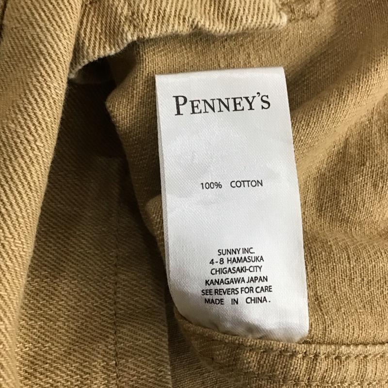 ペニーズ PENNEY S ジャケット、上着 ジャケット、ブレザー カジュアルジャケット アウター ノーカラージャケット ロゴ、文字 ベージュ / ベージュ / メンズ USED 古着 中古 10142346
