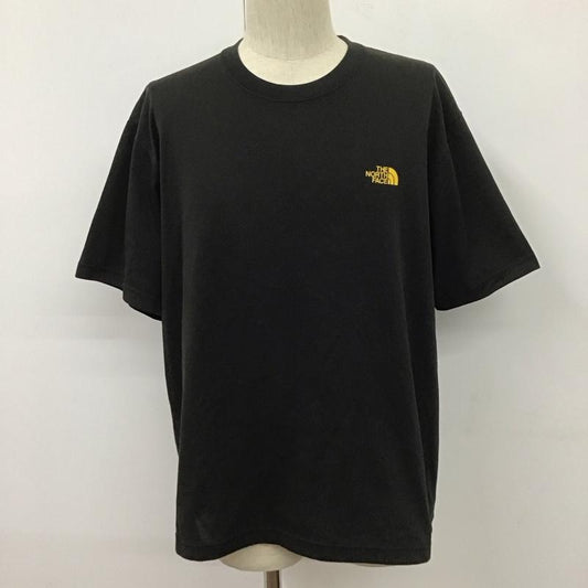 ザノースフェイス THE NORTH FACE Tシャツ 半袖 nt32350 ショートスリーブバックスクエアーロゴティー 半袖カットソー プリントTシャツ XL ロゴ、文字 黒 / ブラック /  メンズ USED 古着 中古 10109773