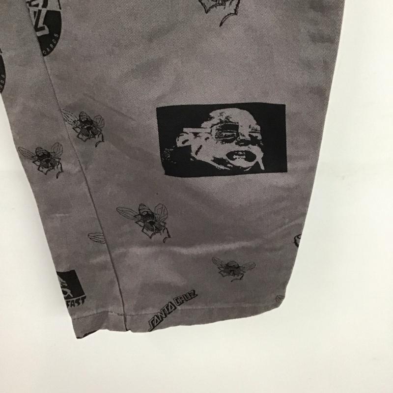 サンタクルーズ SANTA CRUZ パンツ ワークパンツ、ペインターパンツ ワークパンツ ワイドパンツ カジュアルパンツ M プリント 灰 / グレー /  メンズ USED 古着 中古 10123770