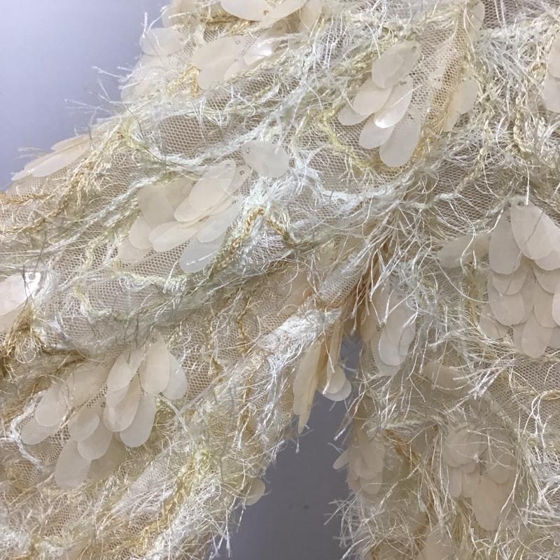 ザラ ZARA ジャケット、上着 ジャケット、ブレザー スパンコールジャケット アウター カジュアルジャケット M 無地 ベージュ / ベージュ / レディース USED 古着 中古 10118512