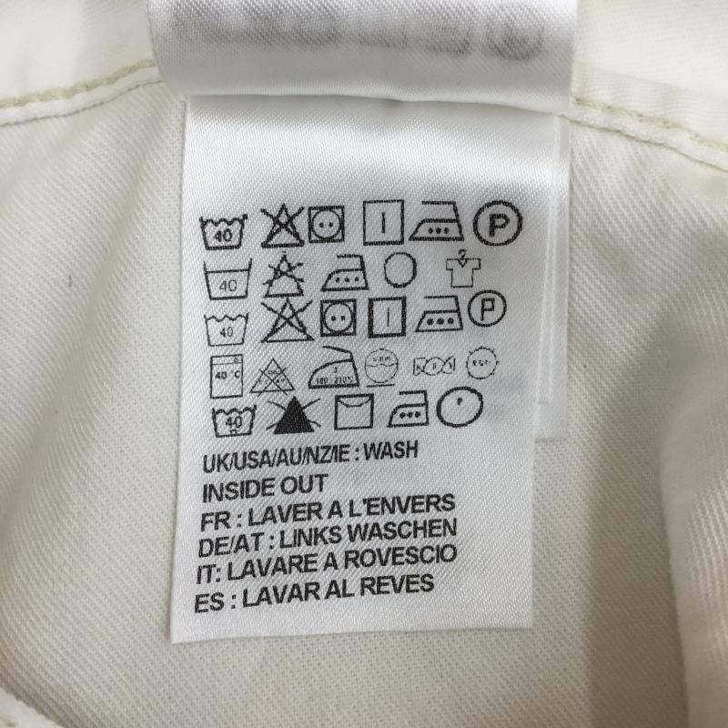 カーハート Carhartt パンツ デニム、ジーンズ 34インチ ワンポイント 白 / ホワイト /  メンズ USED 古着 中古 10124456