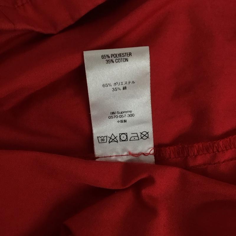 シュプリーム Supreme シャツ、ブラウス 半袖 2019年春夏 ZipUpS/SWorkShirt 半袖ジップアップシャツ L ロゴ、文字 赤 / レッド / メンズ USED 古着 中古 10122956