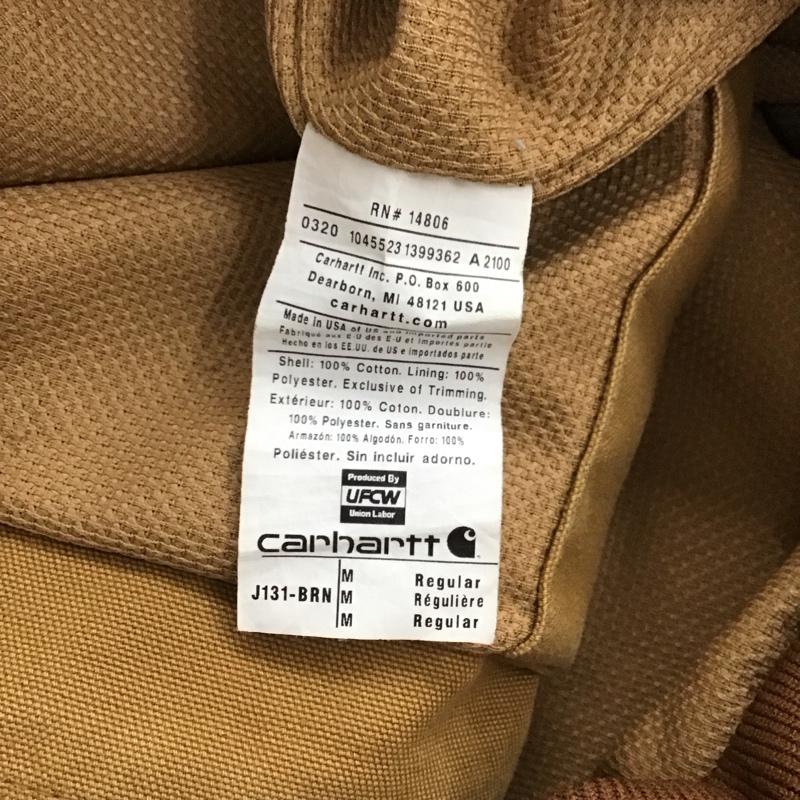 カーハート Carhartt ジャケット、上着 ジャンパー、ブルゾン ジップアップジャケット パーカージャケット アウター M ロゴ、文字 ベージュ / ベージュ /  メンズ USED 古着 中古 10129083