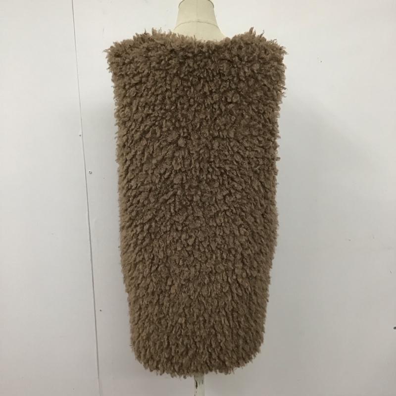 アズールバイマウジー AZUL BY MOUSSY ベスト ベスト 250BAA80-075H プードルファーベスト S 無地 茶 / ブラウン / レディース USED 古着 中古 10123587