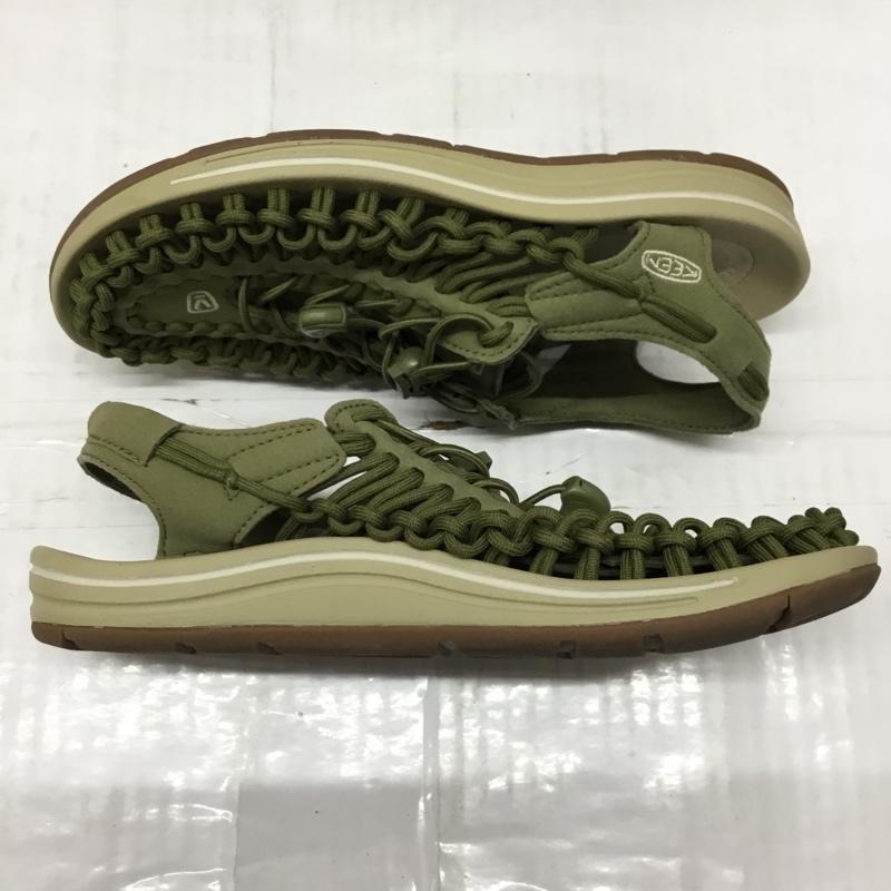 キーン KEEN サンダル サンダル 1025185 UNEEK スポーツサンダル 24cm 24.0cm ロゴ、文字 カーキ / カーキ / レディース USED 古着 中古 10106878