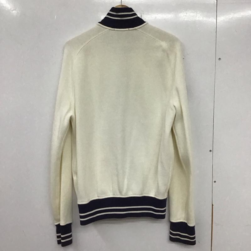 ポロラルフローレン POLO RALPH LAUREN トレーナー 長袖 ジップ ジャケット S ロゴ、文字 白 / ホワイト / X 紺 / ネイビー / メンズ USED 古着 中古 10134513