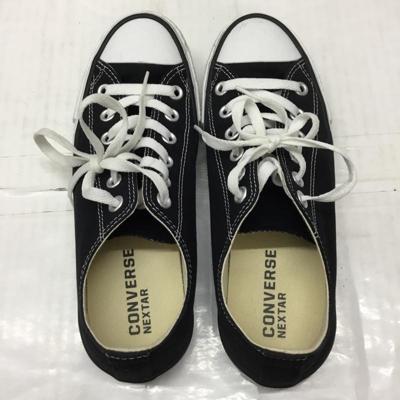 コンバース CONVERSE スニーカー スニーカー 38001231 NEXTAR110 PLTS OX 24.5cm 24.5cm ロゴ、文字 黒 / ブラック / X 白 / ホワイト / レディース USED 古着 中古 10122439