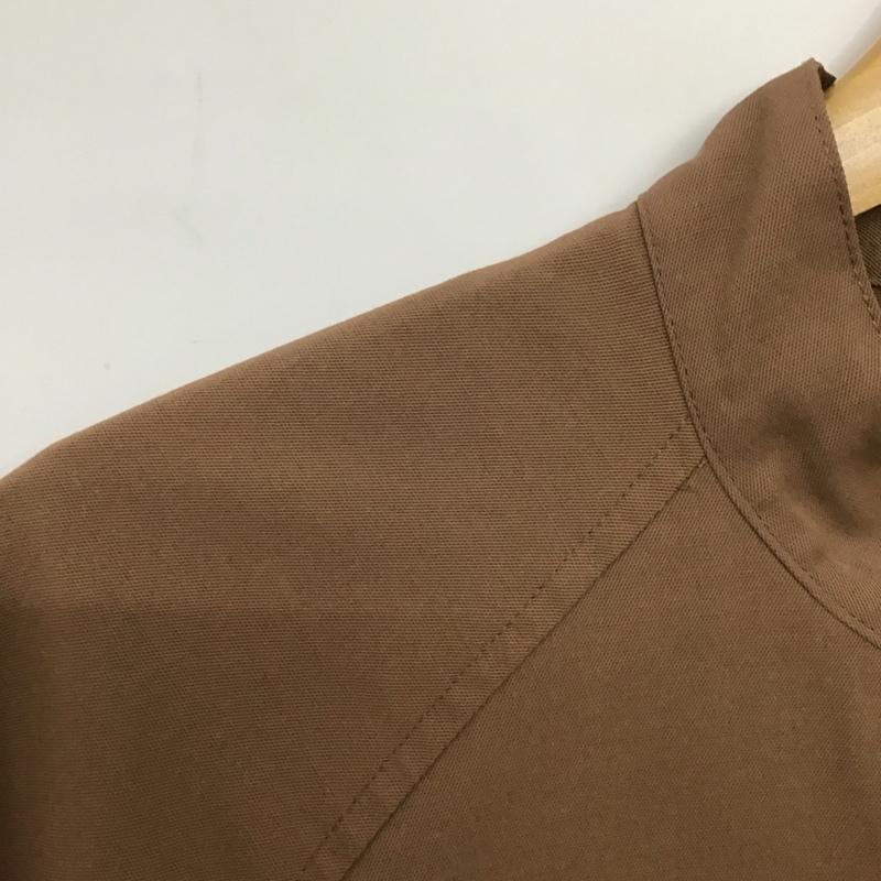 ユナイテッドアローズグリーンレーベルリラクシング UNITED ARROWS green label relaxing シャツ、ブラウス 長袖 長袖シャツ 無地シャツ ノーカラーシャツ L 無地 茶 / ブラウン / メンズ USED 古着 中古 10139005