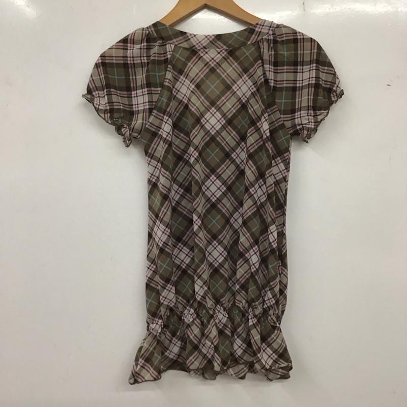 ルゥデルゥ Rew de Rew カットソー 半袖 半袖カットソー チェックカットソー レースシャツ 38 チェック マルチカラー / マルチカラー / レディース USED 古着 中古 10136272