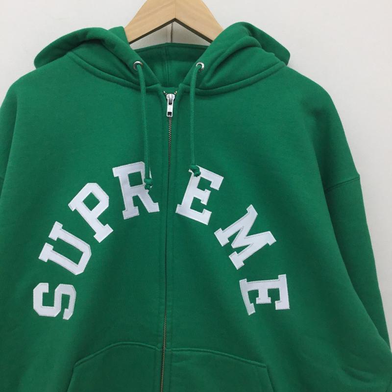 シュプリーム Supreme パーカー 長袖 Champion 24SS Zip Up Hooded Sweatshirt ジップパーカー L ロゴ、文字 緑 / グリーン / メンズ USED 古着 中古 10136776