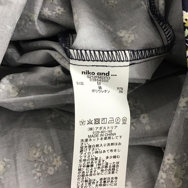 ニコアンド niko and... スカート ロングスカート ×iamsumy S212FM03TO FREE 総柄 X 花柄 紺 / ネイビー / レディース USED 古着 中古 10139356