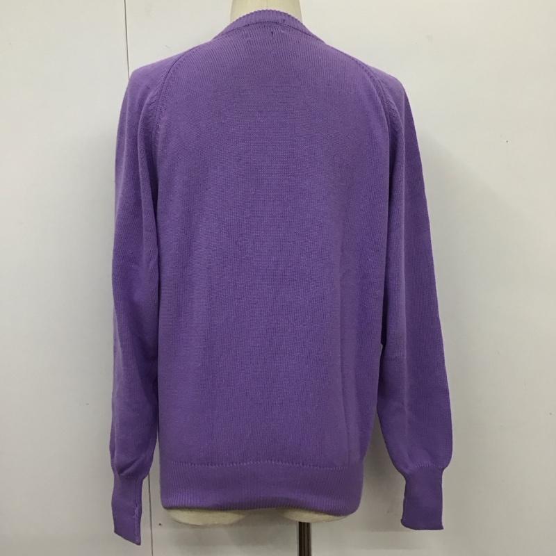 ポロバイラルフローレン Polo by RALPH LAUREN ニット、セーター 長袖 コットンニット M ワンポイント 紫 / パープル / メンズ USED 古着 中古 10109547